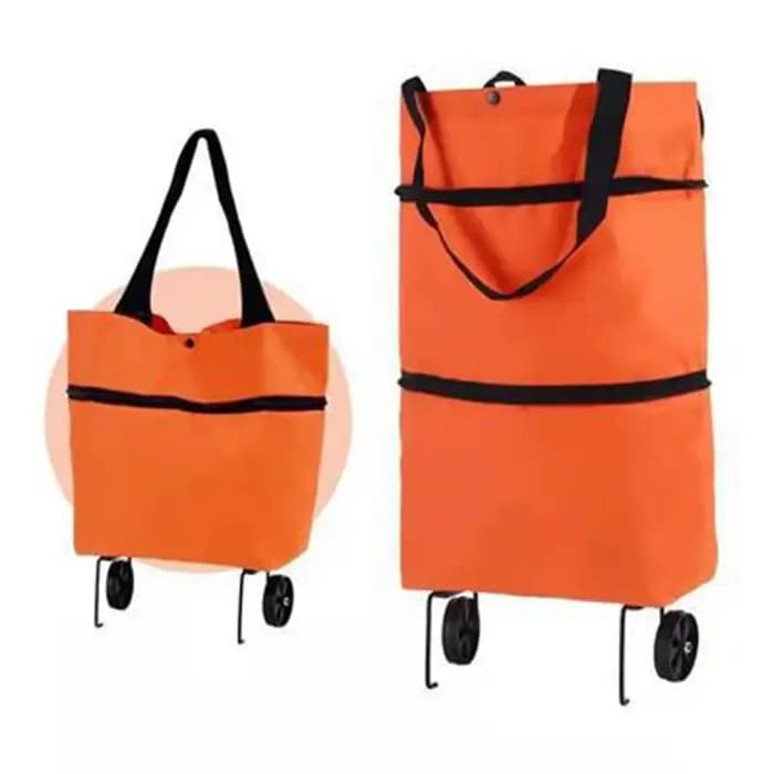 Chariot pliant portable pour le stockage des aliments et des fruits, sacs à provisions à roulettes,