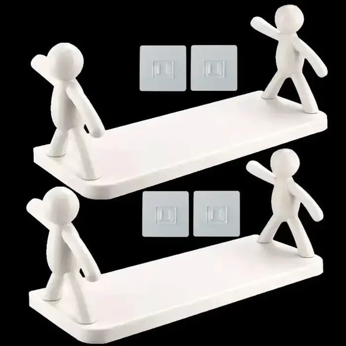 Supports de rangement auto-adhésifs pour shampoing de salle de bain