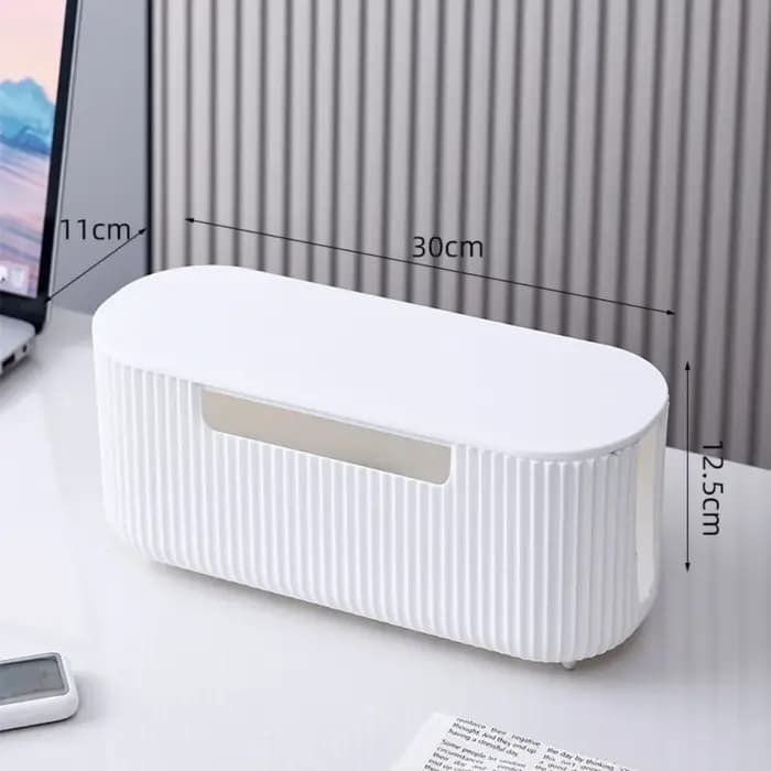 Boîte de rangement de câbles de bureau de qualité avec couvercle, boîte de rangement multifonctionne