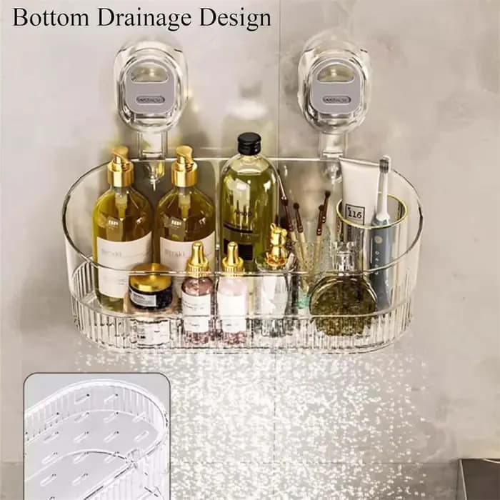 Étagère de salle de bain multifonctionnelle avec ventouse