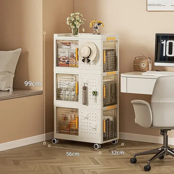 Boîte de Rangement Pliante en Plastique de Grande Capacité