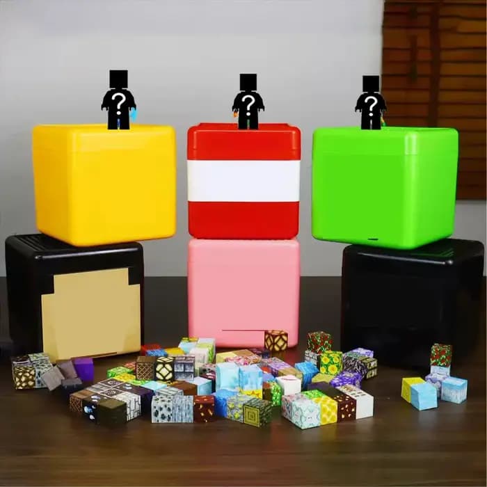 Boîte de rangement de blocs de construction magnétiques