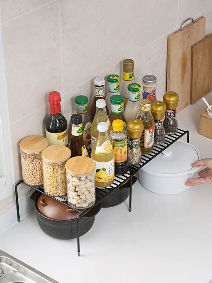 Étagère de rangement d'épices de cuisine évolutive