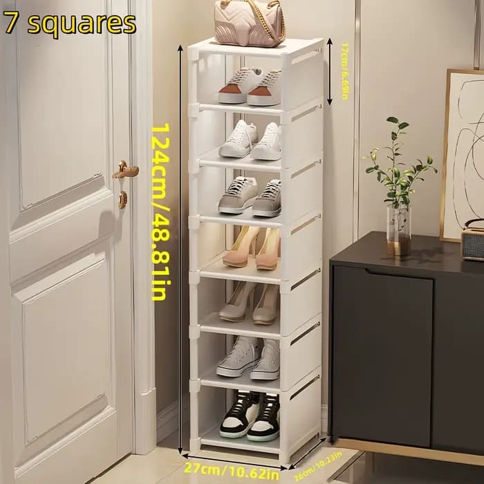 Étagère à chaussures à cadre métallique, étagères en tissu à plusieurs niveaux, gain de place pour b