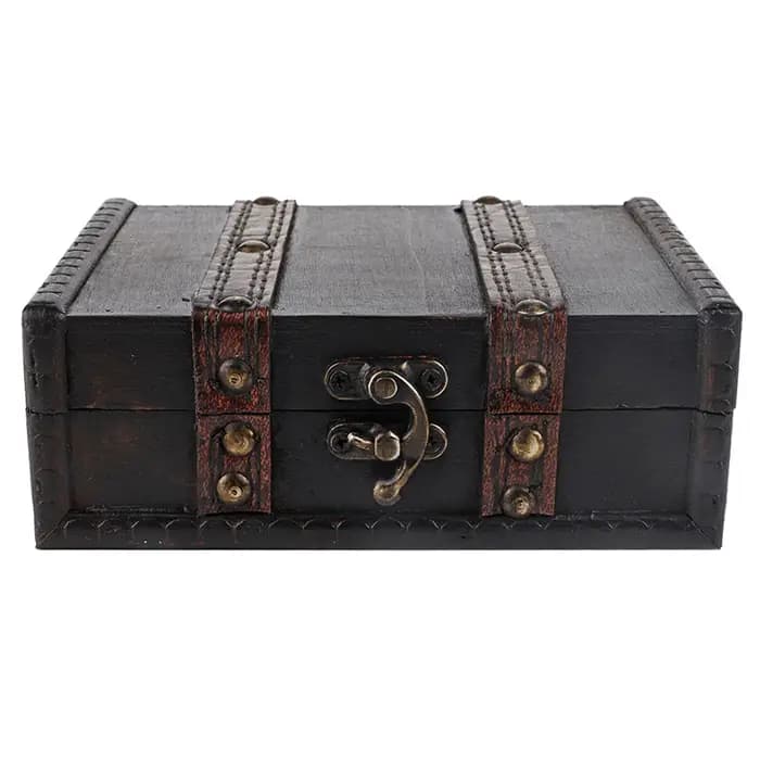 Boîte de rangement en bois vintage pour bijoux