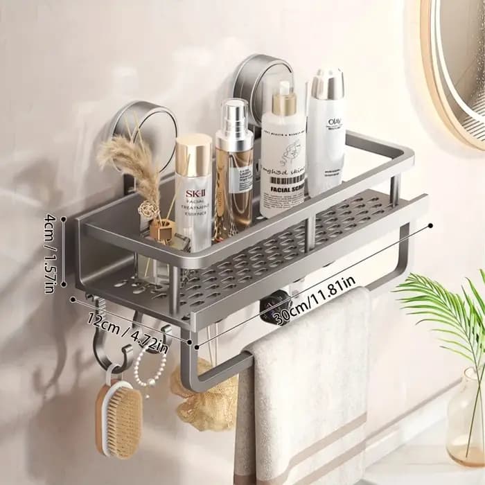 Étagère de douche robuste anti-rouille 1 pièce sans perçage