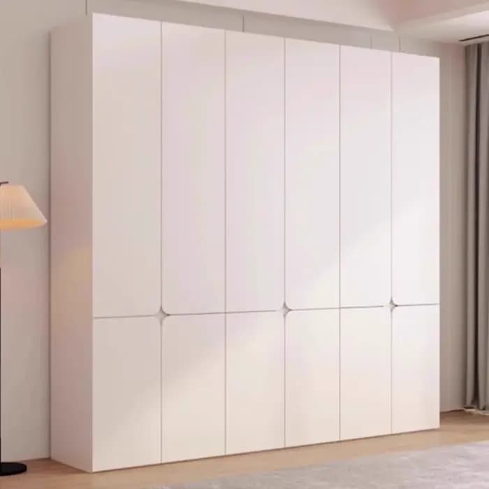 Armoire en bois massif rangement enfant chambre blanc