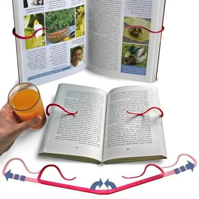 Serre-Livres Pliable avec réinitialisation de Fixation, Accessoire Idéal pour la Lecture, l'École ou
