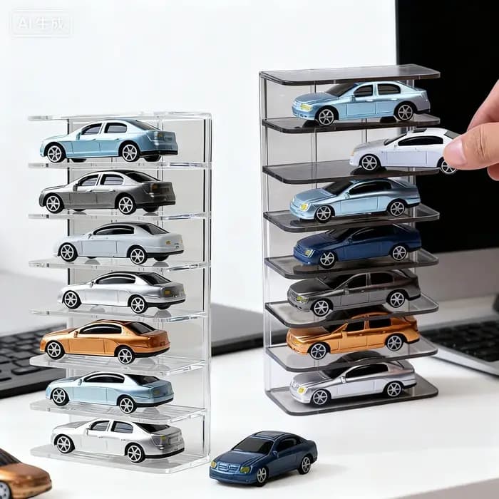 Boîte de rangement pour jouets modèle de voiture à 7 couches