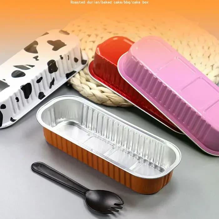 Boîte à gâteaux rectangulaire en aluminium de 200ml