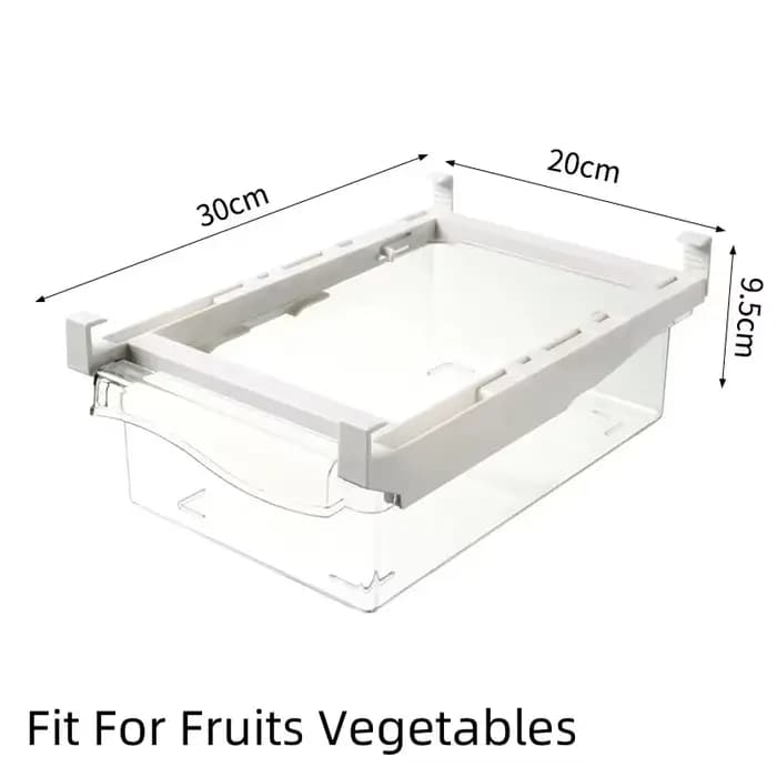 Boîte de rangement transparente pour tiroir de réfrigérateur, sous-étagère, pour fruits, légumes, œu