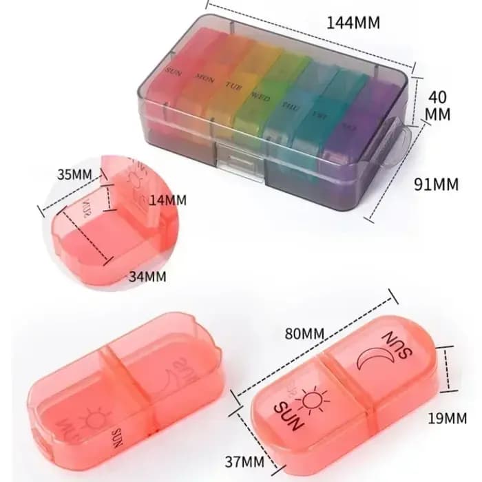 Pilulier 7 jours organisateur 21 grilles 3 fois un jour Portable voyage avec grands compartiments pour vitamines médecine huiles de poisson