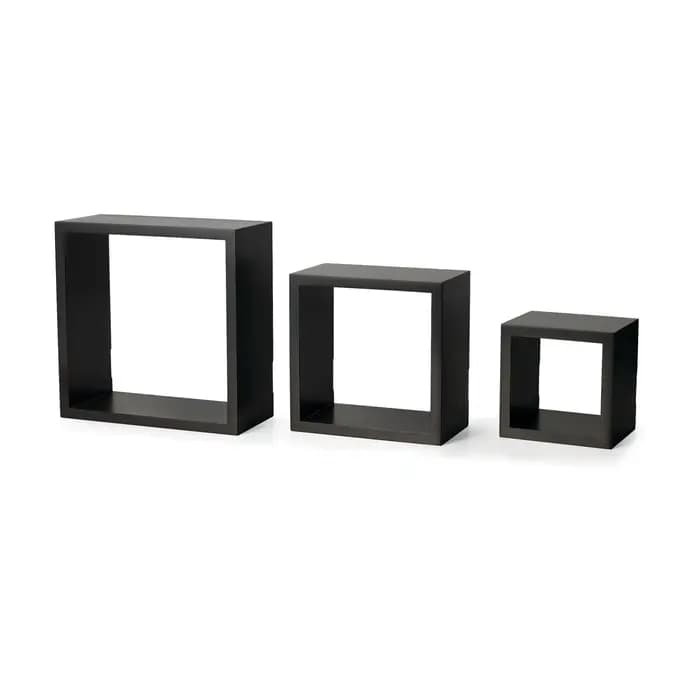 Étagères cubes en bois pour décoration murale