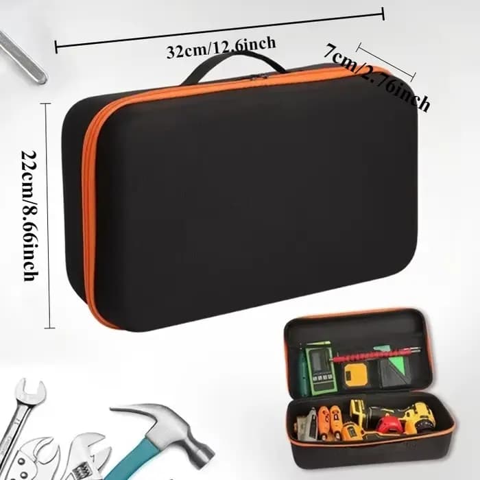 Boîte de rangement d'outils avec plusieurs compartiments et sacs à fermeture éclair - Sac de rangeme