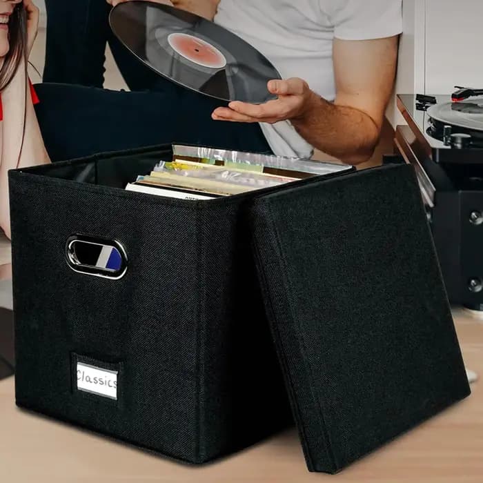 Boîte de rangement pour disques vinyles