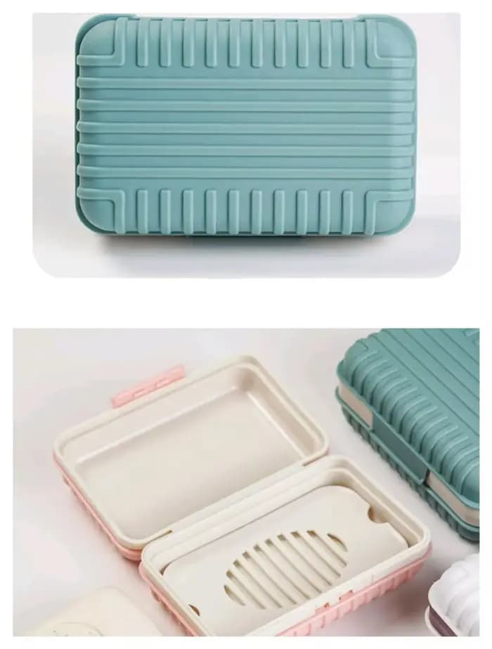 Boîte à savon en plastique pour salle de bain avec couvercle