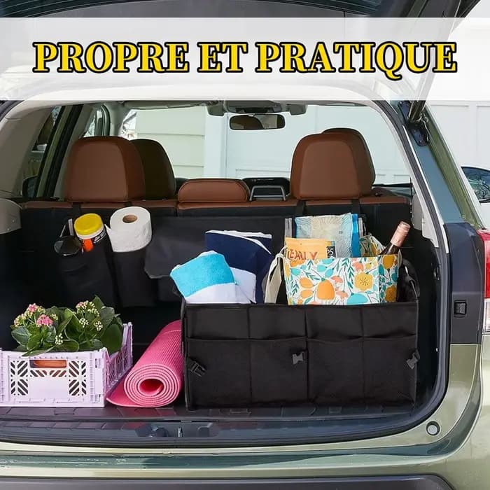 Boîte de rangement de voiture pliable de grande capacité