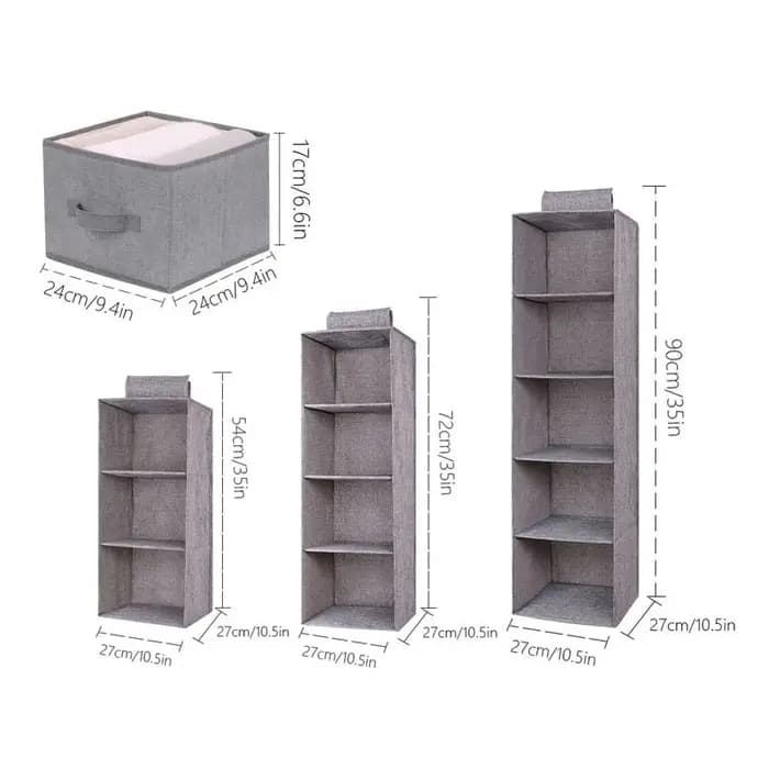 Sac de rangement suspendu pour armoire portable