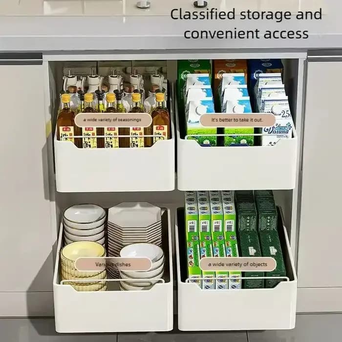 Nouveau support de rangement de cuisine avec Rails coulissants