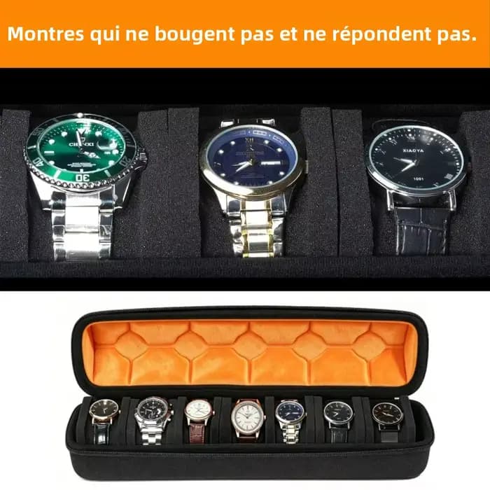 Boîte de rangement portable pour montres pour hommes