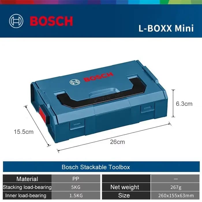 Bosh L-Boxx Mini Boîte à Outils Professionnelle