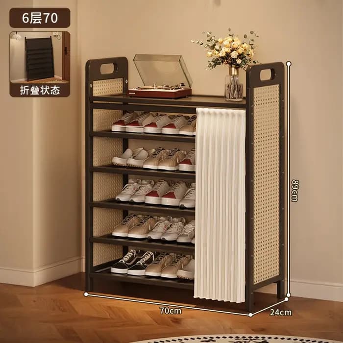 Meuble à Chaussures Pliable de Luxe Portable