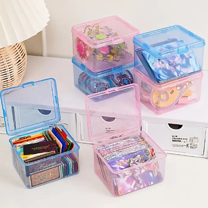 Boîte de rangement en plastique transparent
