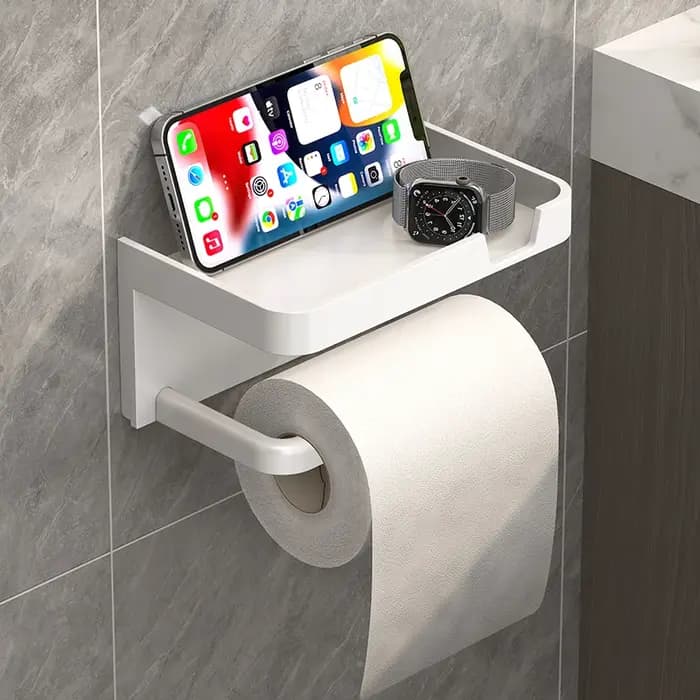 Boîte flacon murale pour rouleau de papier toilette, porte-serviettes, sans poinçon, ménage
