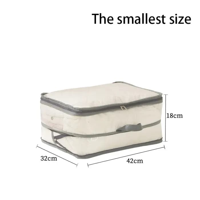 Sac de rangement compressible anti-poussière grande capacité pour couettes et vêtements avec poignée