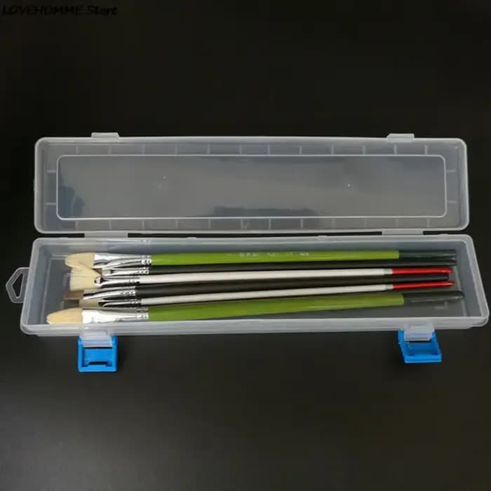 Boîte de rangement en plastique pour pinceaux