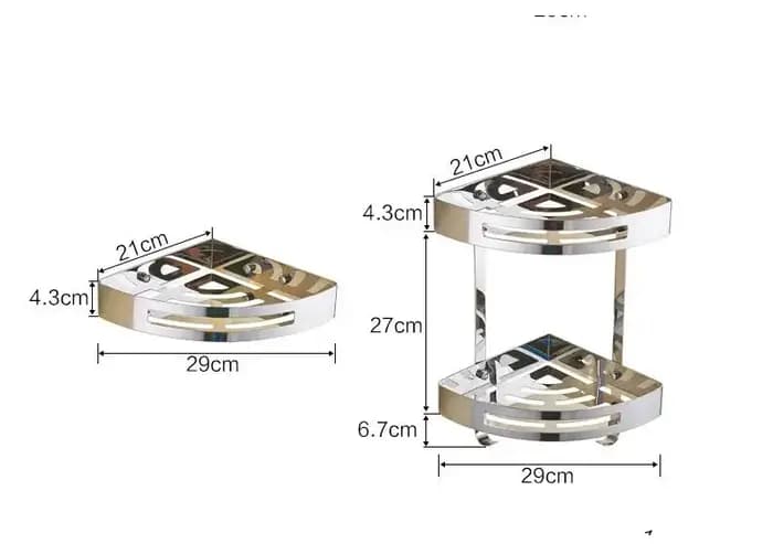 Étagère d'angle en acier inoxydable