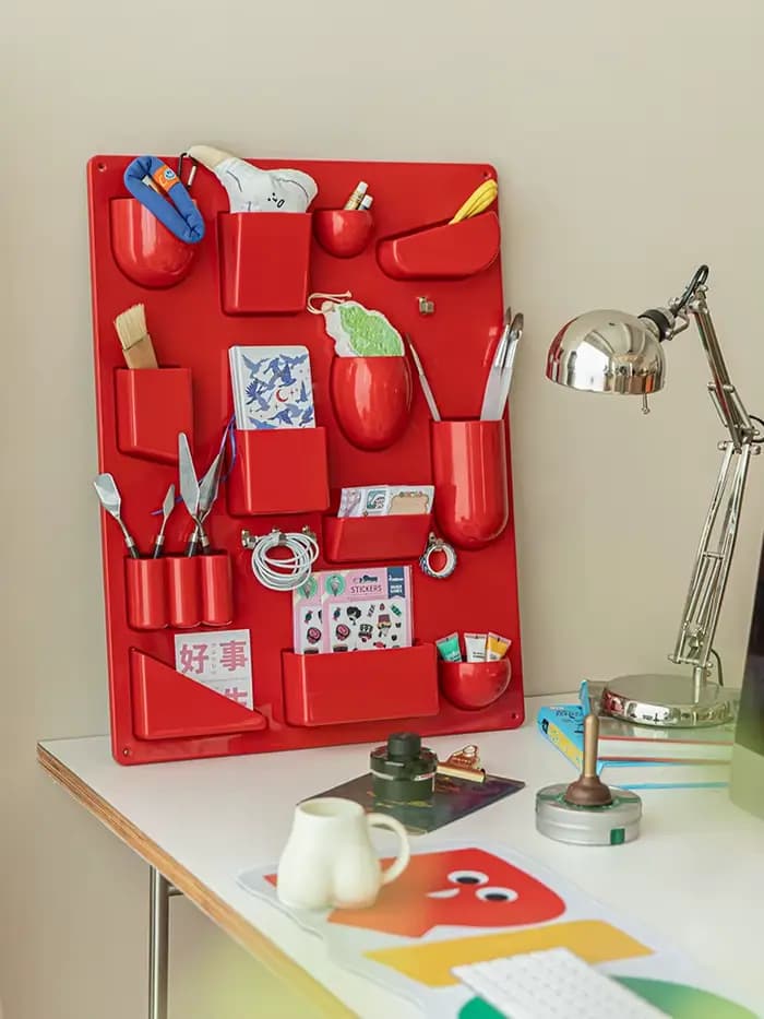 Grand support de rangement mural avec crochets pour bureau