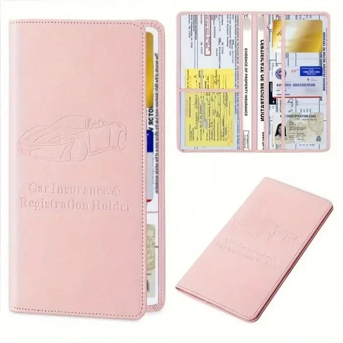 Porte-cartes d'immatriculation et d'assurance automobile
