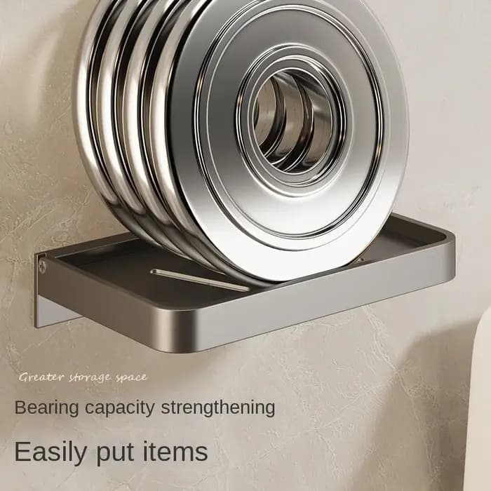 Étagère de salle de bain pliable sans perforation