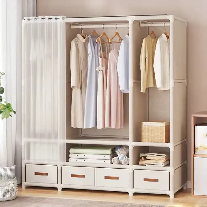 Armoire pliable de grande capacité pour dortoir et chambre à coucher
