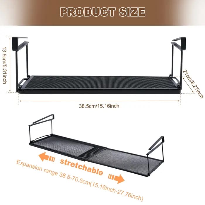Étagère de rangement extensible sous armoire