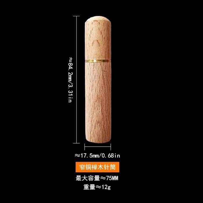 Tube de rangement d'aiguilles à coudre à la main, boîte en bois pour bricolage, outils de tricot du