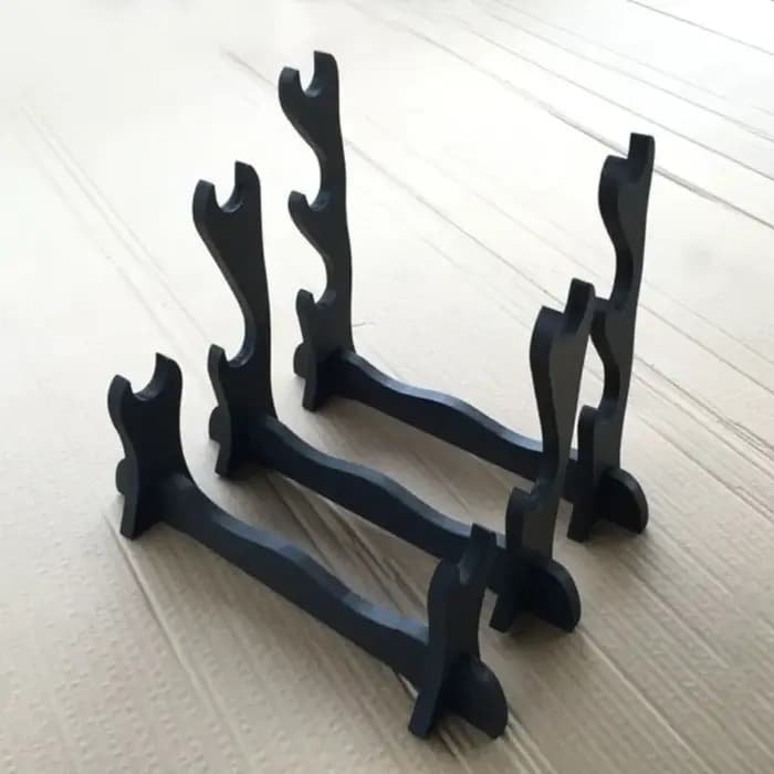 Étagère à 3 Niveaux en Bois pour Épée de Katana