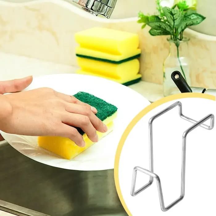 Support pour éponge de lavabo double