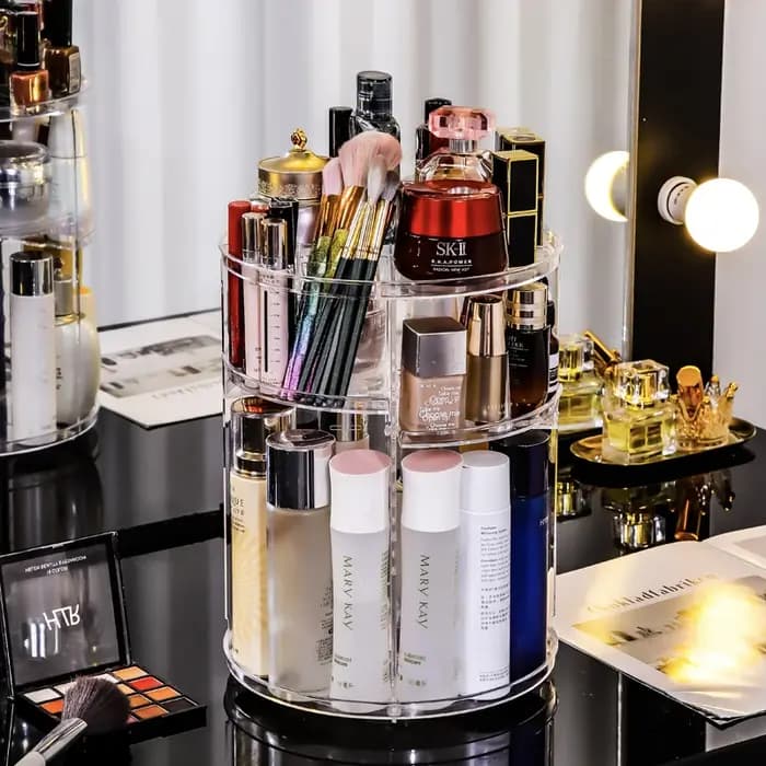 Boîte de rangement rotative pour cosmétiques
