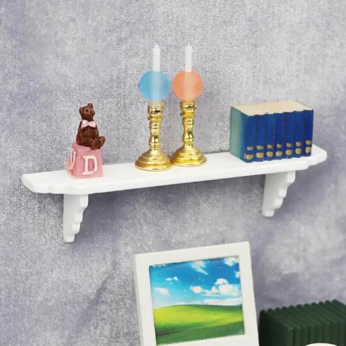1 pièces Mini meubles cuisine chambre blanc étagère support 1:12 maison de poupée Miniatures modèle