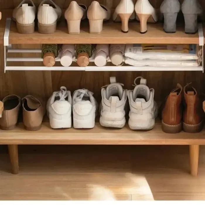 Étagère à chaussures réglable | Organisateur superposé peu encombrant pour armoires