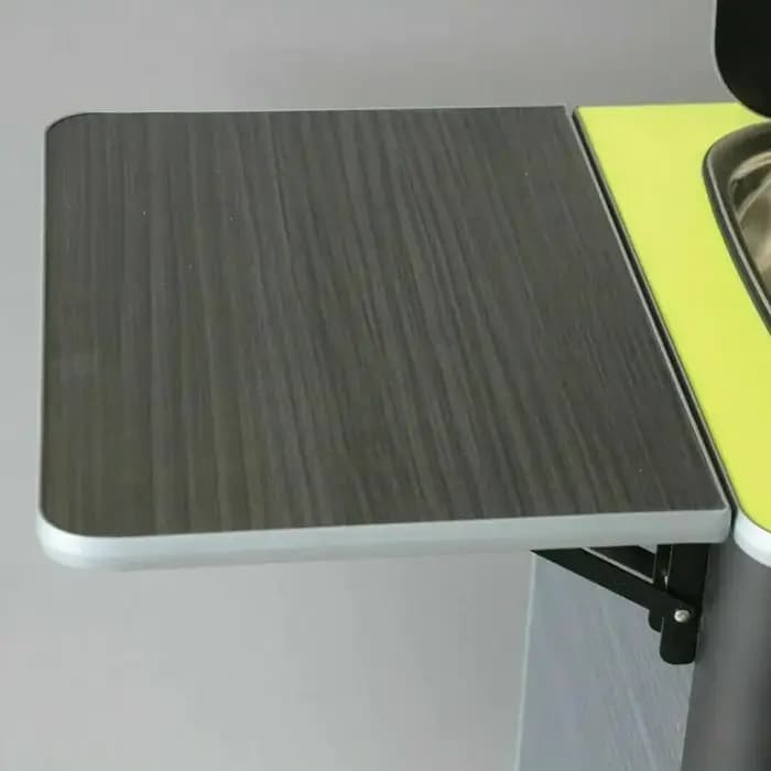 Support pliant peu encombrant en acier inoxydable