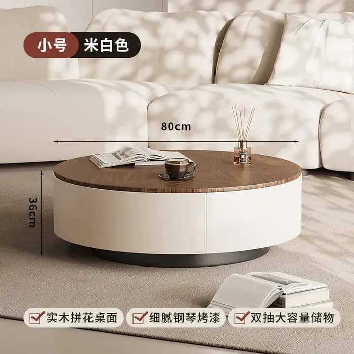 Table basse ronde en bois