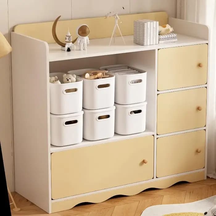 Bacs de rangement blancs empilables pour l'organisation
