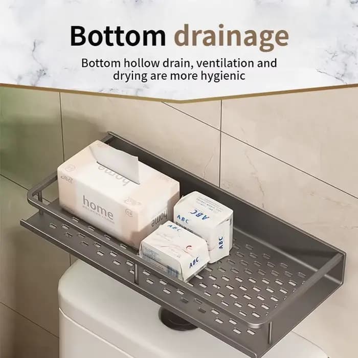 Support de rangement de toilettes amélioré de 60CM de largeur/étagères de shampoing de salle de bains