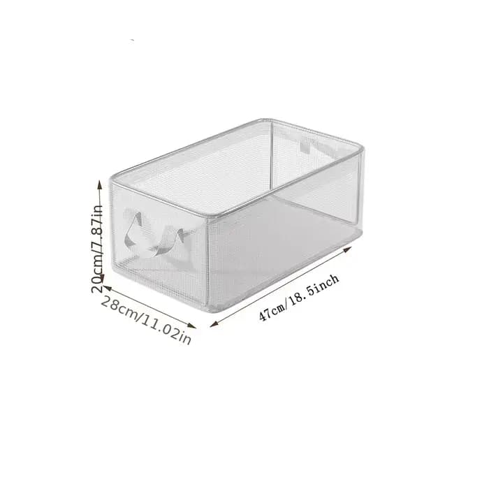 1 boîte de rangement transparente en PVC avec cadre en acier solide