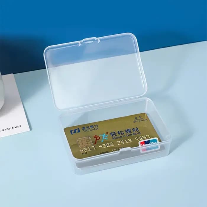 Boîte de rangement en plastique transparente pour cartes à jouer
