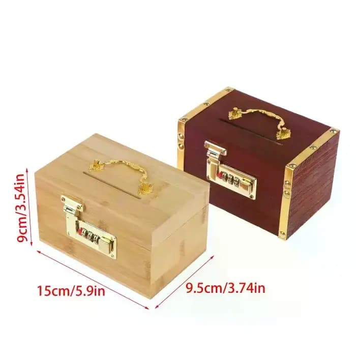 Coffre-fort en bois à combinaison - Boîte de rangement sécurisée pour adultes