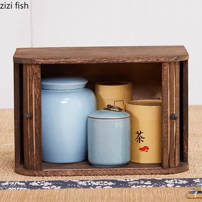 Boîte de rangement en bois massif
